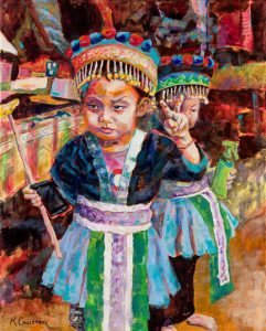 Peace Vietnam Hmong Children Laos Painting