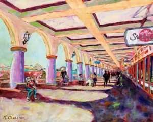 Columns Boardwalk Santa Cruz Painting