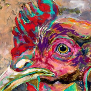 Crazy Chicken Painting